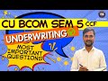 Underwriting of Shares &amp; Debetures | Cu Bcom Exam 2026 | Most Important Questions | Cu Bcom