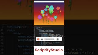 Plant Flowers with a Click 🌱🌼 | JavaScript Canvas #coding #ytshorts #shortsyoutube #trending #viral