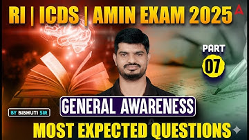 RI General Awareness Questions | OSSSC RI Amin General Awareness by Bibhuti Sir #7