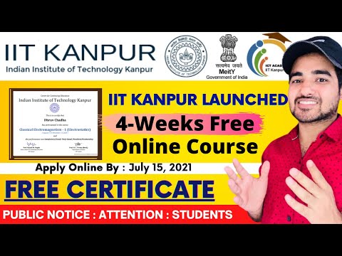 IIT Kanpur Free Courses With Free Certificate | IIT Certified Free Online Course | Students Eligible