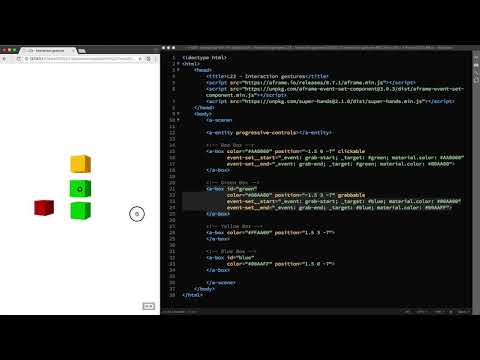 Interaction Gestures (A-Frame Tutorial - WebVR)