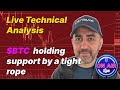 Live Technical Analysis: $BTC holding support by a tight rope