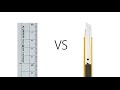 アルミ定規vsカッター [JAPANESE STATIONERY] Aluminum Ruler VS Utility Knife