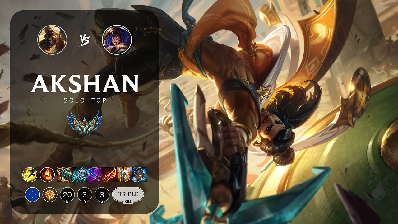 Akshan Top vs Garen - EUW Challenger Patch 13.16