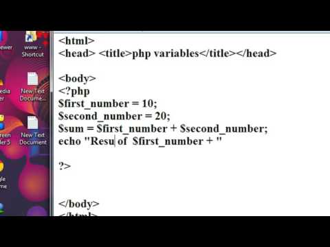 php tutorial for beginners 6 variables in php example