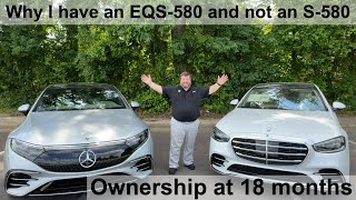 Why I chose to buy an EQS-580 and not an S-580 - ownership at 18 months
