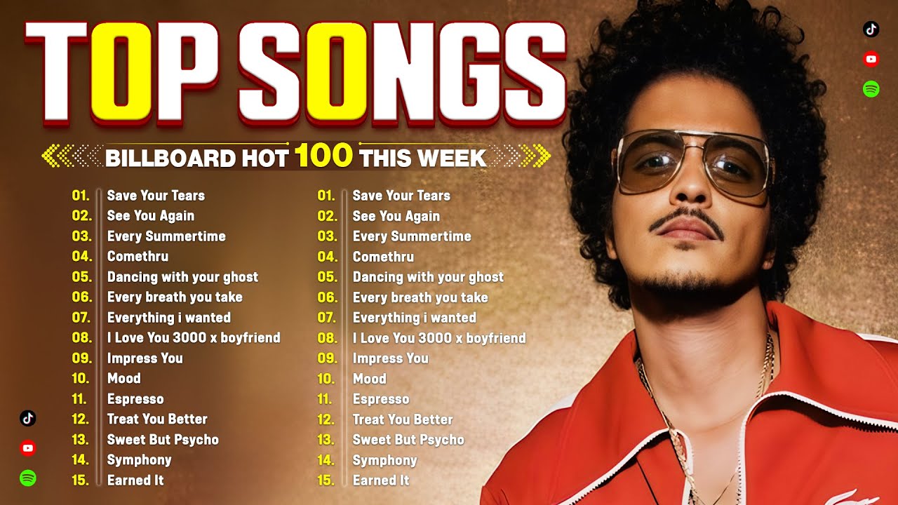 Bruno Mars, Adele, Ed Sheeran, Maroon 5, Dua Lipa, Rihanna, The Weeknd 💥 Billboard Top 50 This Week