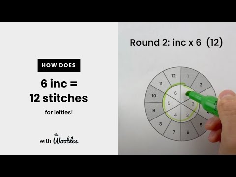 Left-handed // How 6 inc = 12 stitches - Left-handed // How 6 inc = 12 stitches