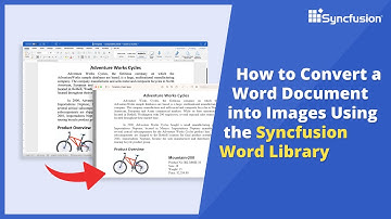 How to Convert a Word Document into Images Using the Syncfusion Word Library
