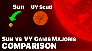 Sun Compared to VY Canis Majoris: One of The Largest Known Stars, Bigger than UY Scuti • (2K) • 2020