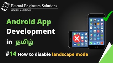 How to disable landscape mode in android studio #14 | Android app development tutorial tamil | EES