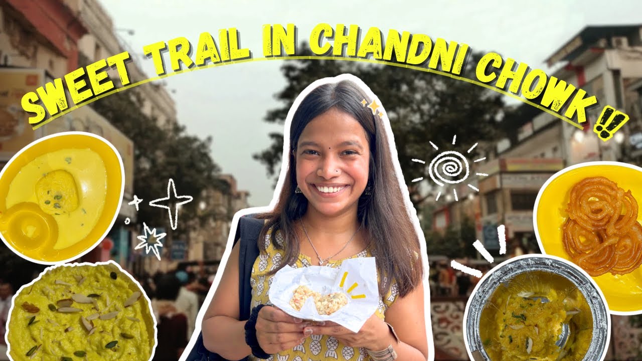 INSANE Old Delhi Sweets Tour ❤️📍 | Ghewar, Karachi Halwa, Rabdi Falooda, Rasmalai ,Barfi & Jalebi