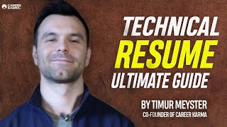 Technical Resumes: Ultimate guide by Timur Meyster #CareerKarma screenshot 3
