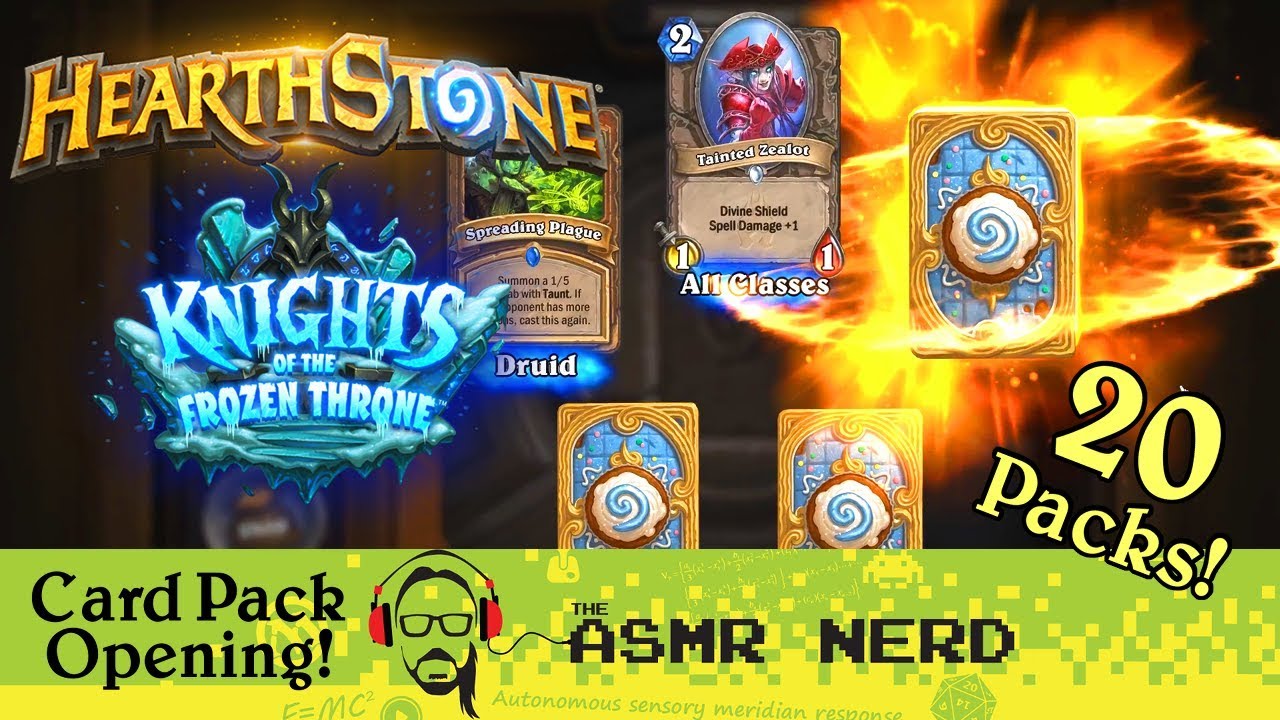 ASMR Whisper | Hearthstone | Knights of the Frozen Throne Card Pack Opening! gaming logo