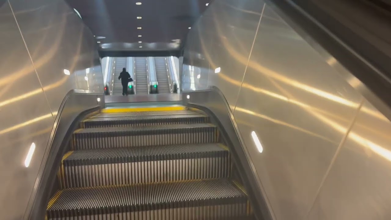 WMATA Mezzanine-Middle Landing Escalators at Ballston MU Metro Station - Arlington VA
