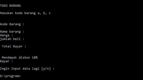 Program pembelian barang java | Tutorial pembuatan program toko.