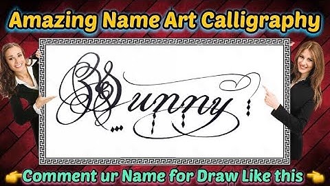 Sunny Name Signature Calligraphy Status | How to improve Cursive Handwriting | Cut Marker | art