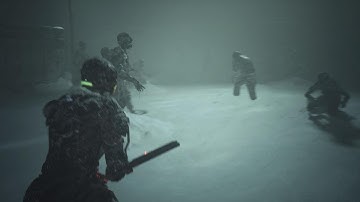 The Callisto Protocol mass of frozen enemies!