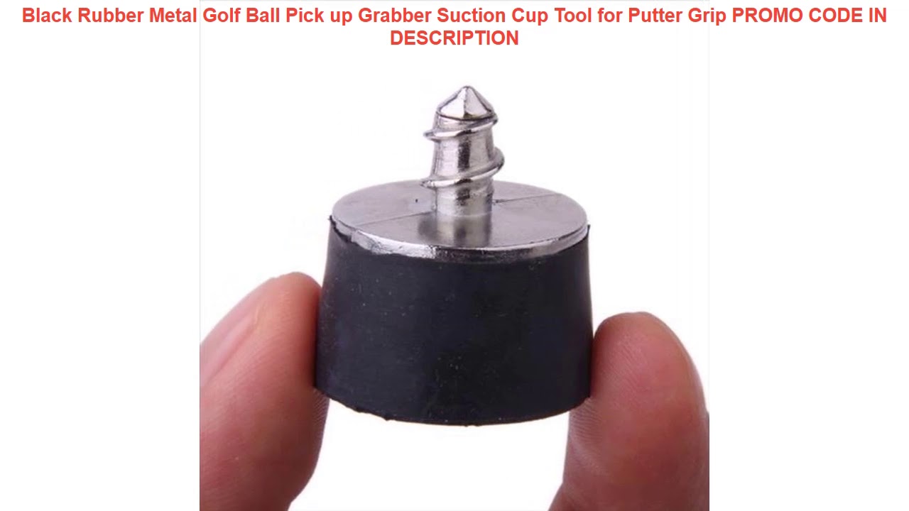 Tanie  Black Rubber Metal Golf Ball Pick up Grabber Suction Cup Tool for Putter Grip