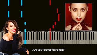 Fool’s Gold | Sofia Carson | Piano Tutorial + Lyrics