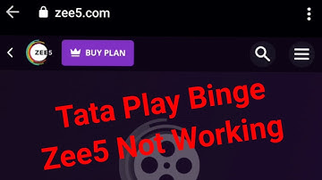 Tata Play Binge Zee5 Not Working Problem Solve