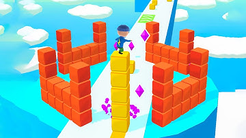 Cube Surfer! 🧊🌈🧊 Gameplay All Levels Walkthrough Game Mobile New Update!!!