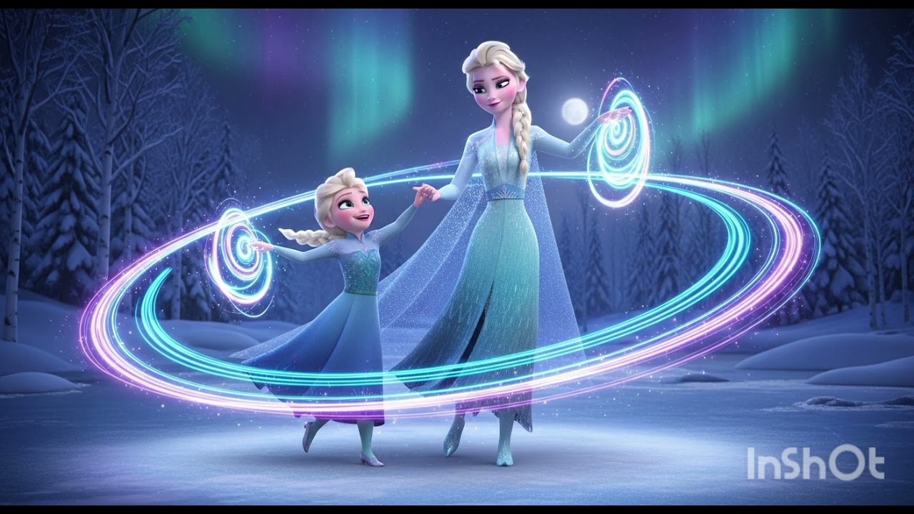 Elsa and Her Daughter Dancing Together | Magical Night Dance ❄️✨ Family Fantasy Song
