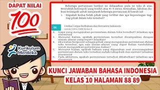 Answer Key for Indonesian Language Grade 10 Pages 88-89 Activity 1 Independent Curriculum