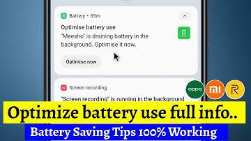 Realme - optimize battery use | battery optimization kya hai full information