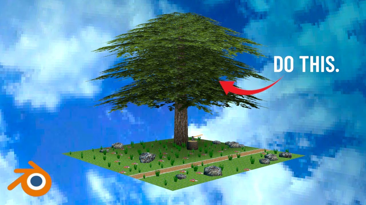 This is HOW you make a PS1 style foliage in Blender