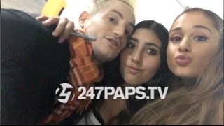 (Exclusive) Ariana Grande and Frankie Grande taking Pictures With Fans in NYC 11-15-14 Resimi