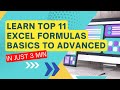 Learn top 11 excel formulas from basics to advanced | step by step