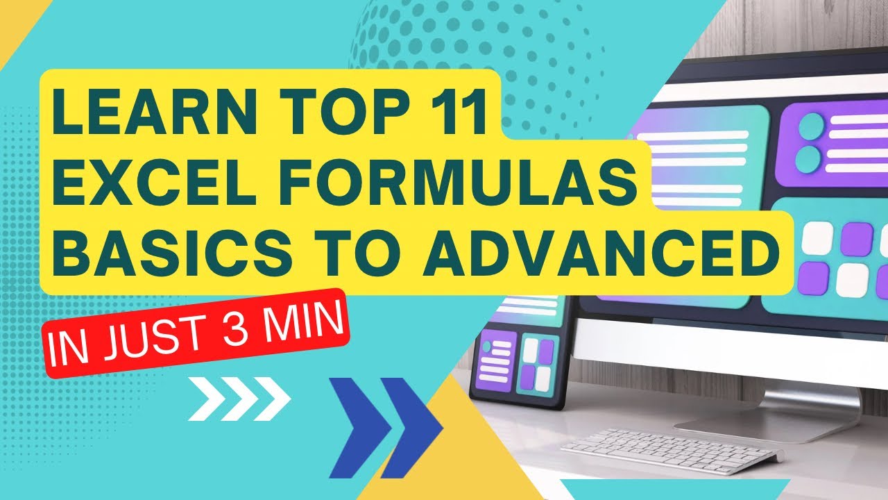 Learn top 11 excel formulas from basics to advanced | step by step ...