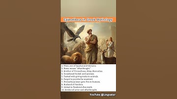 Epimetheus || Top Ten Facts about Epimetheus in Greek Mythology - Greek Gods and Goddesses - Myths