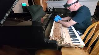 #289 Restoring An Old Steinway PIano- More Needling Hammerfelts