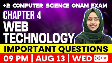 +2 Computer Science Onam Exam | Web Technology  | Important Questions | Exam Winner