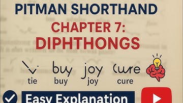 Pitman Shorthand Tutorial: Diphthongs (i, oi, ow, u) | Chapter 7