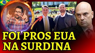 Flávio Bolsonaro vai na surdina pros EUA, Xandão não percebe e esquerda surta