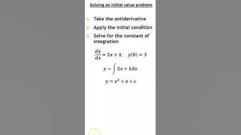 Calculus: Initial Value Problem