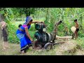 महिला किसान ने किया 8 HP diesel engine water pump set स्टार्ट farming sinchai Pani machine