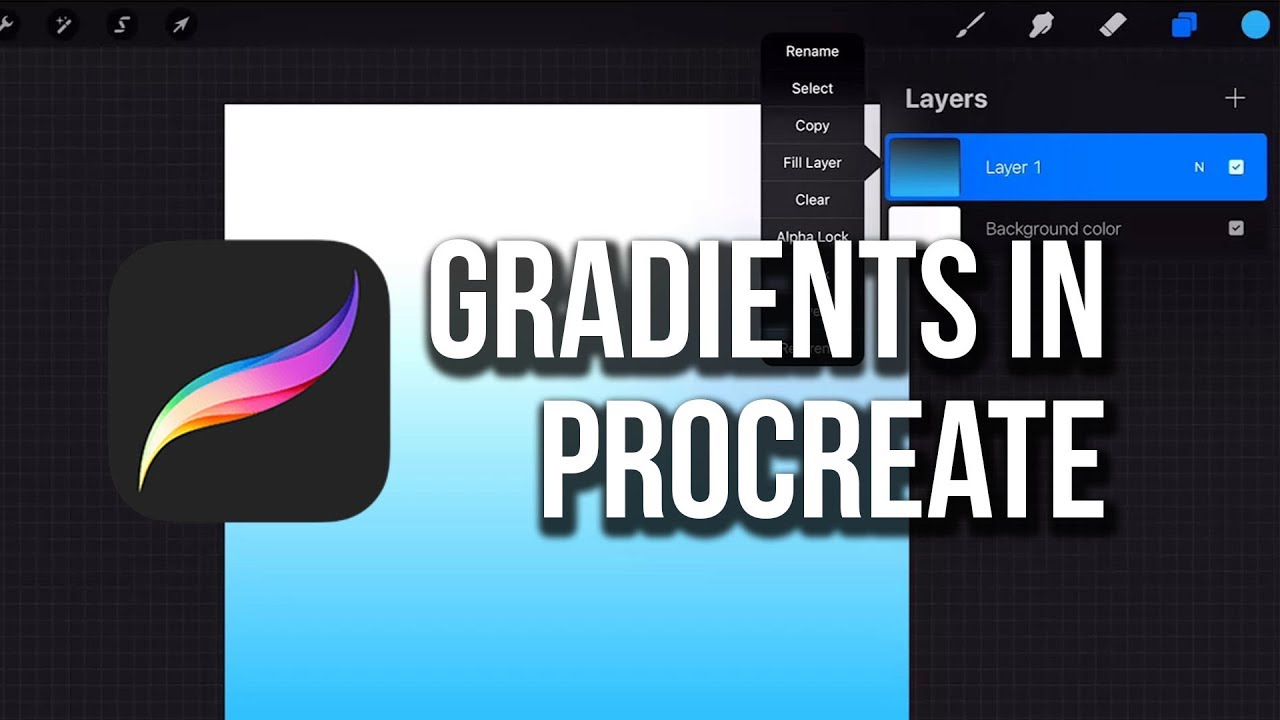 Hướng dẫn tạo background gradient procreate đẹp mắt cho hình vẽ