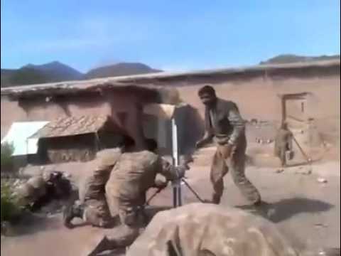 Real video of Pakistan army Mortar fire against Indian terrorists during operation Zarb E AZB