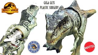 My GIGA gets Plastic Surgery!  Modifying the MATTEL Jurassic World Strike 'n' Roar Giganotosaurus