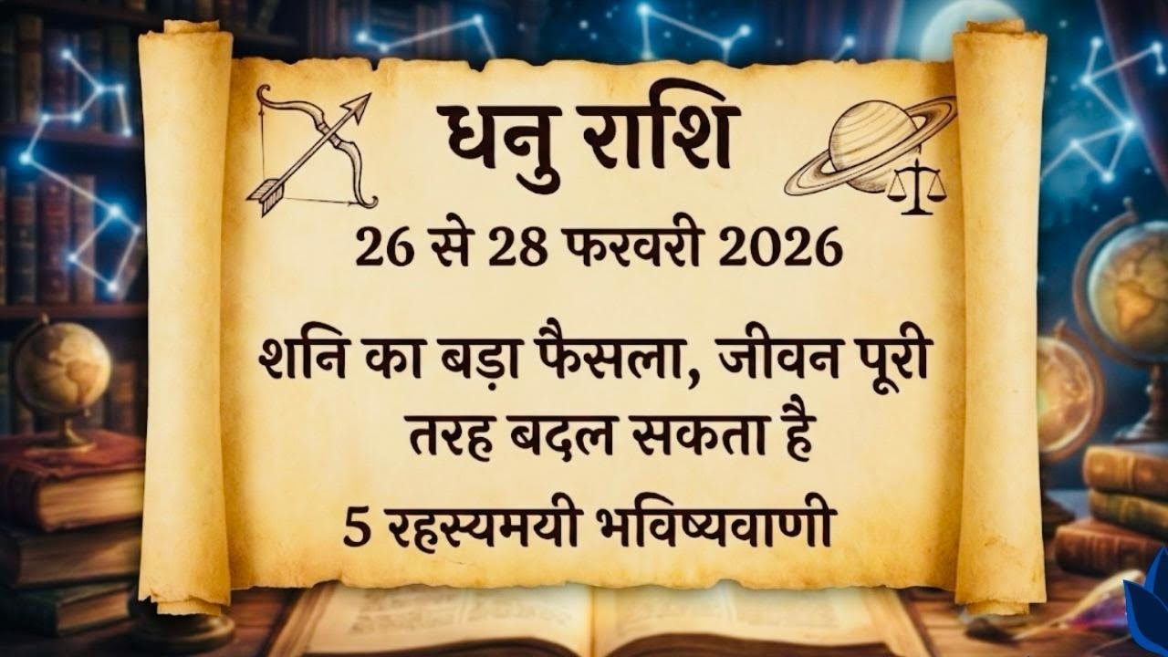 ⚠️ धनु राशि 26 से 28 फरवरी 2026 | शनि का बड़ा फैसला, जीवन पूरी तरह बदल सकता है