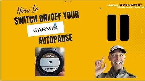 How to swich on/off Garmins autopause feature and when best to use it