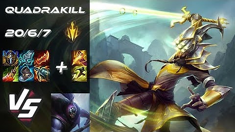 JUNGLE Master Yi vs Jax [QUADRAKILL] - NA Challenger Patch 25.22