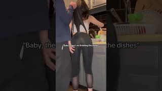 Wedgie Prank On Girl While Doing Dishes
