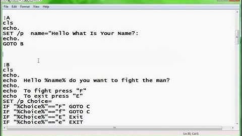 Batch game tutorial 1