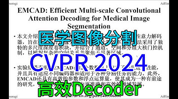 CVPR 2024 | Medical Image Segmentation | EMCAD