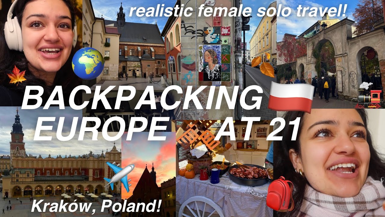 Краков, Польша 🇵🇱 Путешествие по Европе с рюкзаком в 22 года - Видеоблог #14